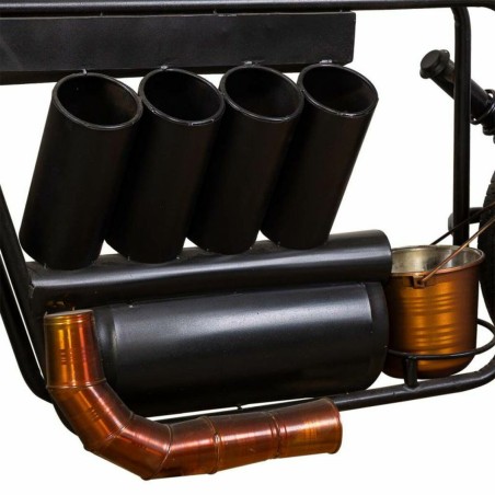 Bottle rack bar Alexandra House Living Drive Black Golden 42 x 86 x 18
