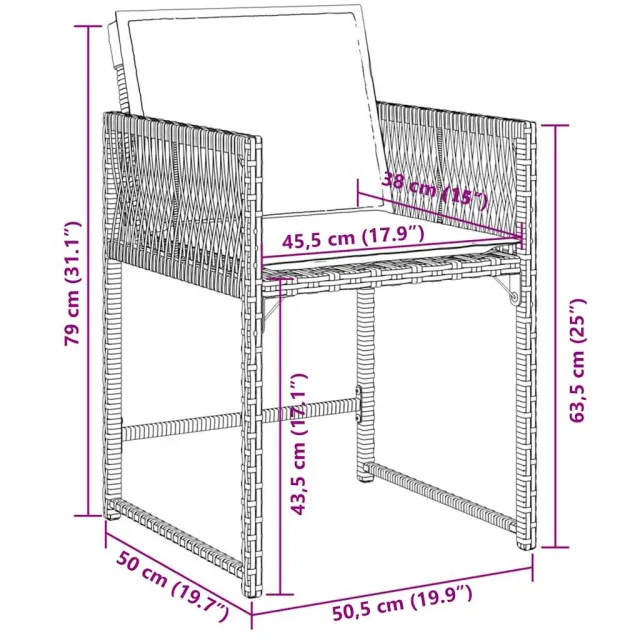 Ensemble à manger de jardin coussins 13 pcs gris résine tressée