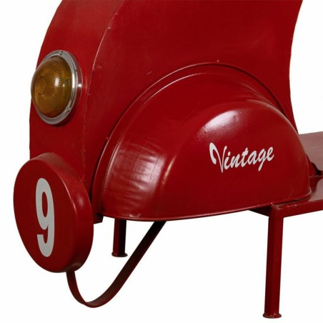 Stool Alexandra House Living Red PVC Leather Iron 50 x 75 x 95 cm Moto
