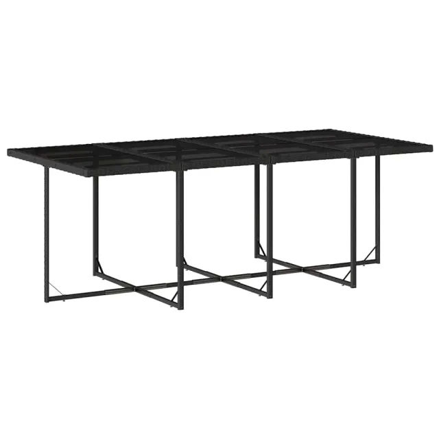 Ensemble à manger de jardin 13 pcs coussins noir résine tressée