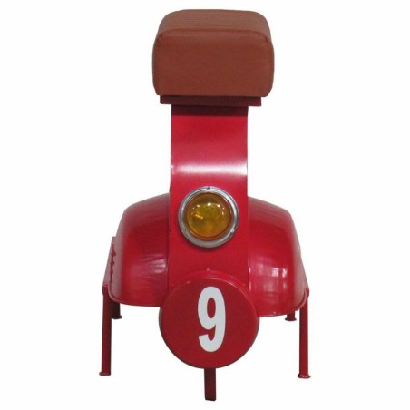 Stool Alexandra House Living Red PVC Leather Iron 50 x 75 x 95 cm Moto