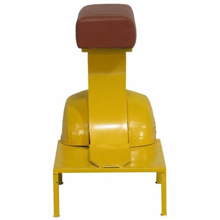 Hocker Alexandra House Living Gelb PVC Leder Eisen 50 x 75 x 95 cm Mot