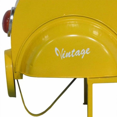 Hocker Alexandra House Living Gelb PVC Leder Eisen 50 x 75 x 95 cm Mot