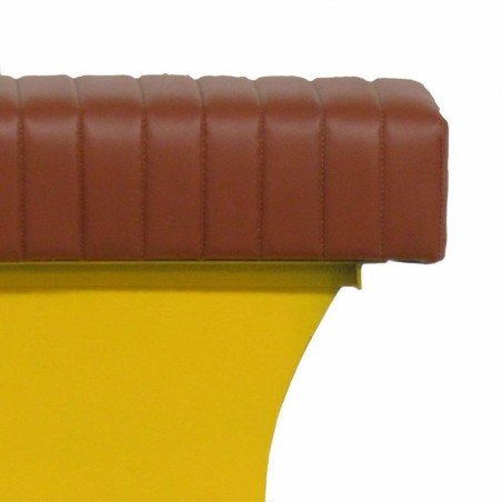 Hocker Alexandra House Living Gelb PVC Leder Eisen 50 x 75 x 95 cm Mot