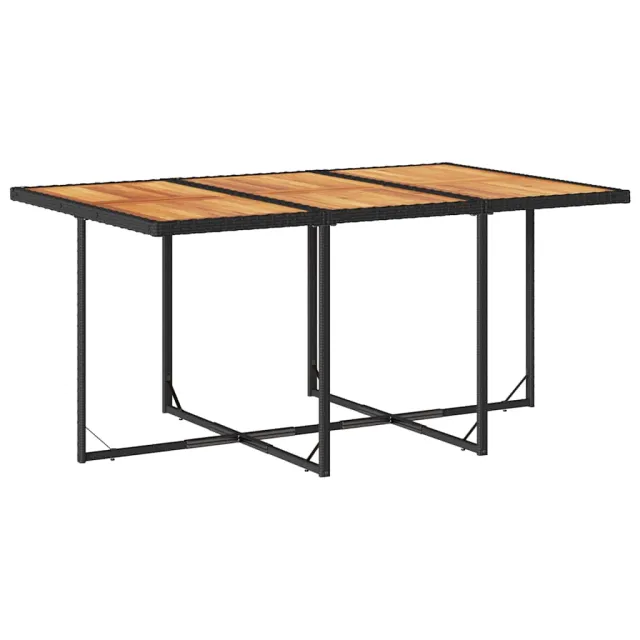 Ensemble à manger de jardin 11 pcs coussins noir résine tressée