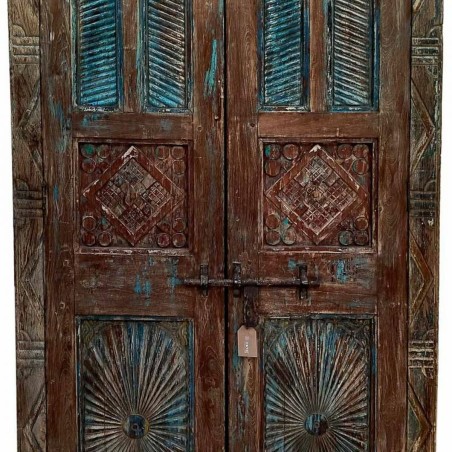 Cupboard Alexandra House Living Brown polystyrene Mango wood 41 x 206