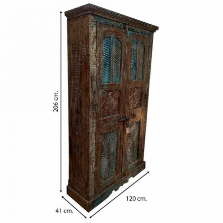 Kast Alexandra House Living Bruin polyestyreen Mangohout 41 x 206 x 12