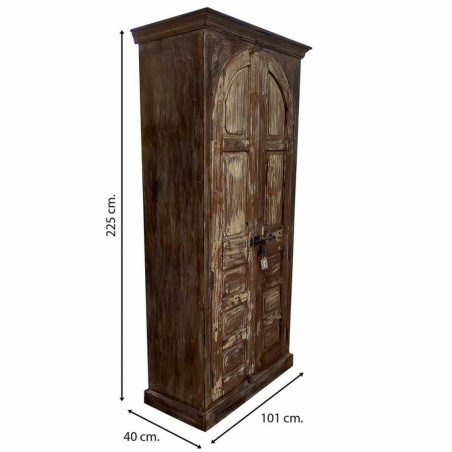 Cupboard Alexandra House Living Brown polystyrene Mango wood 40 x 225