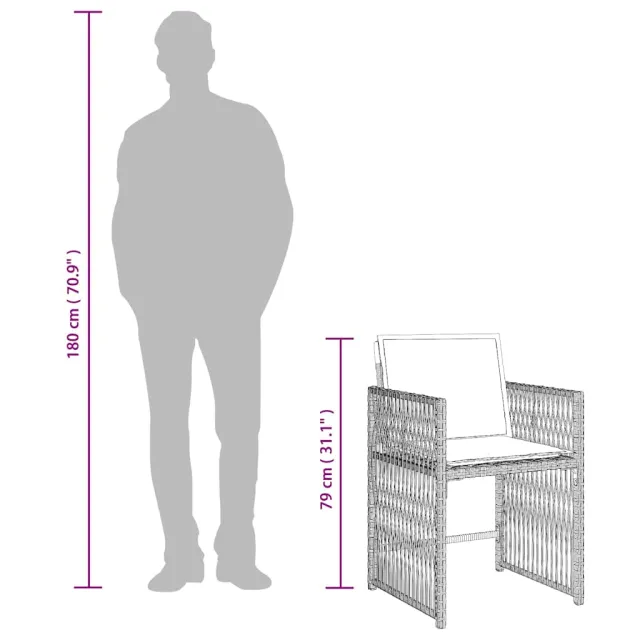 Ensemble à manger de jardin et coussins 13 pcs gris clair rotin