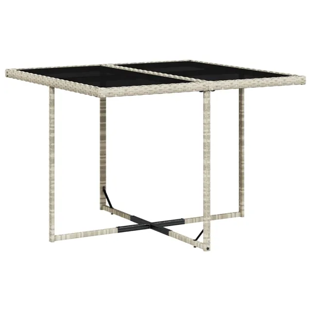 Ensemble à manger de jardin et coussins 9 pcs gris clair rotin