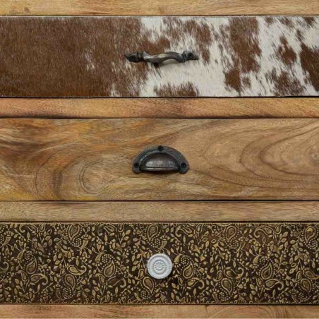 Anrichte Alexandra House Living Braun Holz Metall Eisen 47 x 95 x 180