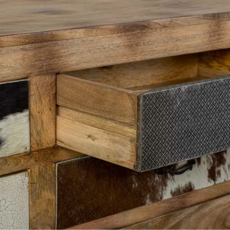 Anrichte Alexandra House Living Braun Holz Metall Eisen 47 x 95 x 180