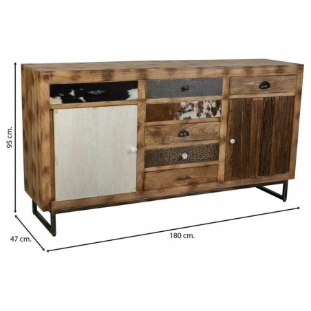 Aparador Alexandra House Living Marrón Madera Metal Hierro 47 x 95 x