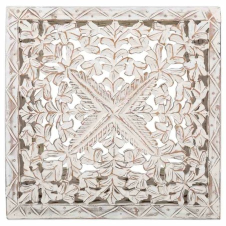 Mesa de Centro Alexandra House Living Blanco Madera de mango 45 x 45 x