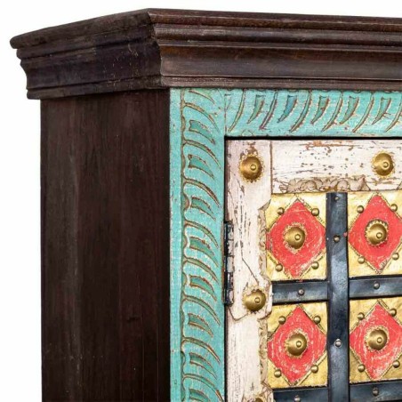 Cupboard Alexandra House Living Multicolour Brass Mango wood 40 x 90 x