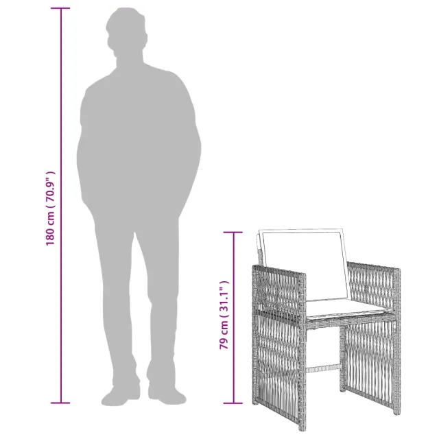 Ensemble à manger de jardin et coussins 13 pcs gris clair rotin