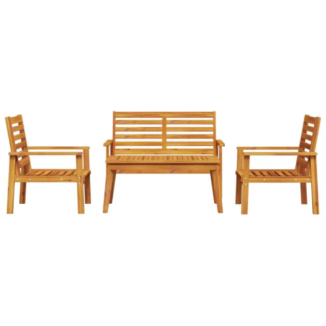 Salon de jardin 4 pcs bois d'acacia solide