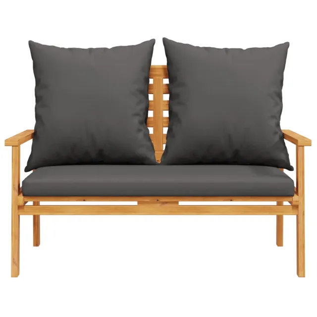 Salon de jardin 4 pcs avec coussins Bois d'acacia solide