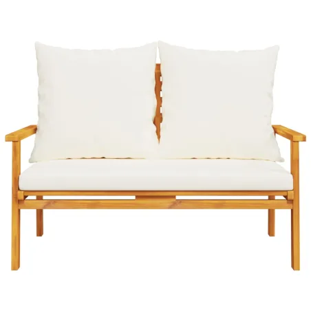 Salon de jardin avec coussins 5 pcs Bois d'acacia solide