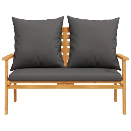 Salon de jardin avec coussins 5 pcs Bois d'acacia solide