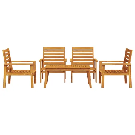 Salon de jardin 5 pcs bois d'acacia solide