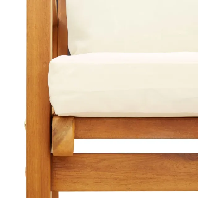 Salon de jardin avec coussins 5 pcs Bois d'acacia solide