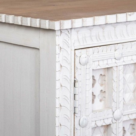 Aparador Alexandra House Living Blanco Natural Madera de mango 42 x 13