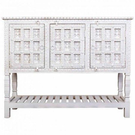 Sideboard Alexandra House Living White Natural Mango wood 42 x 130 x 1