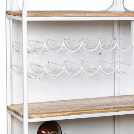 Barra botellero Alexandra House Living Drive Blanco Rojo 40 x 135 x 17 2