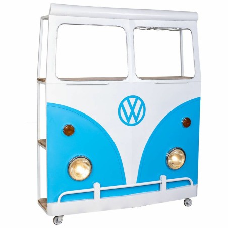 Flaschenregal Bar Alexandra House Living Drive Blau Weiß 40 x 135 x 1
