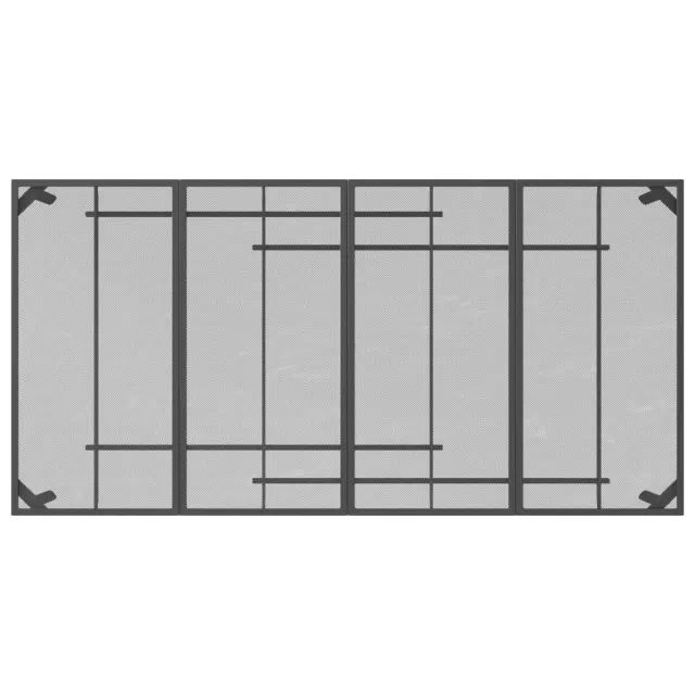 Ensemble à manger de jardin 9 pcs anthracite métal maille