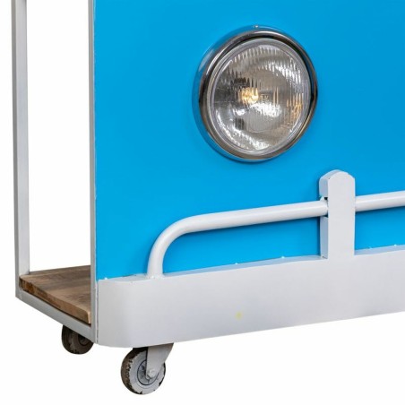 Flaschenregal Bar Alexandra House Living Drive Blau Weiß 40 x 135 x 1