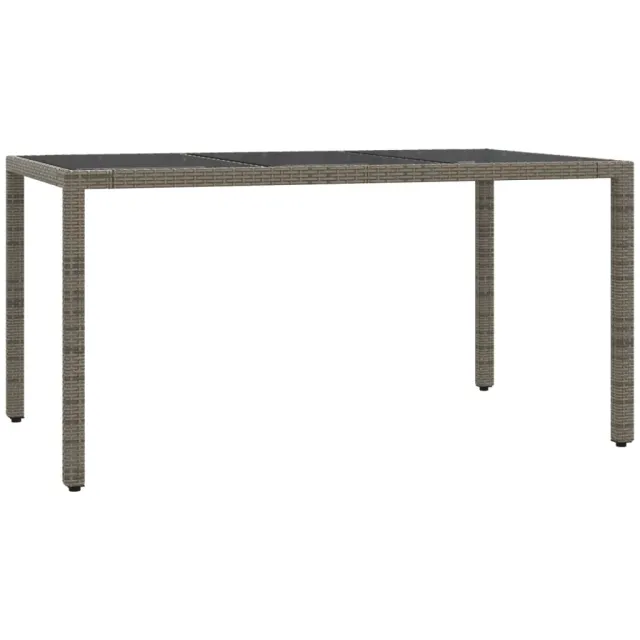 Ensemble à manger de jardin 5 pcs coussins gris résine tressée