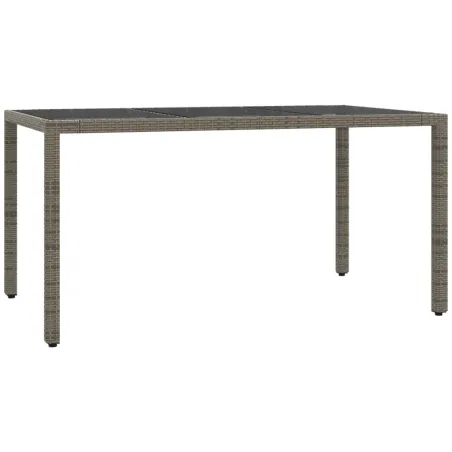 Ensemble à manger de jardin 5 pcs coussins gris résine tressée