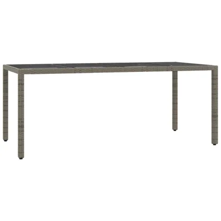 Ensemble à manger de jardin et coussins 7 pcs gris rotin