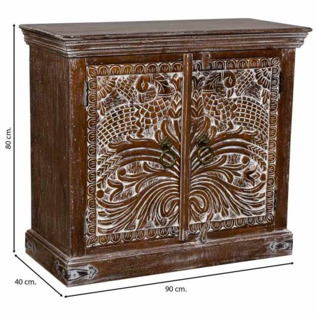 Meuble d'Entrée Alexandra House Living Marron 40 x 90 x 80 cm
