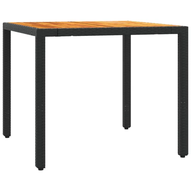 Ensemble à manger de jardin coussins 5pcs Noir Résine tressée