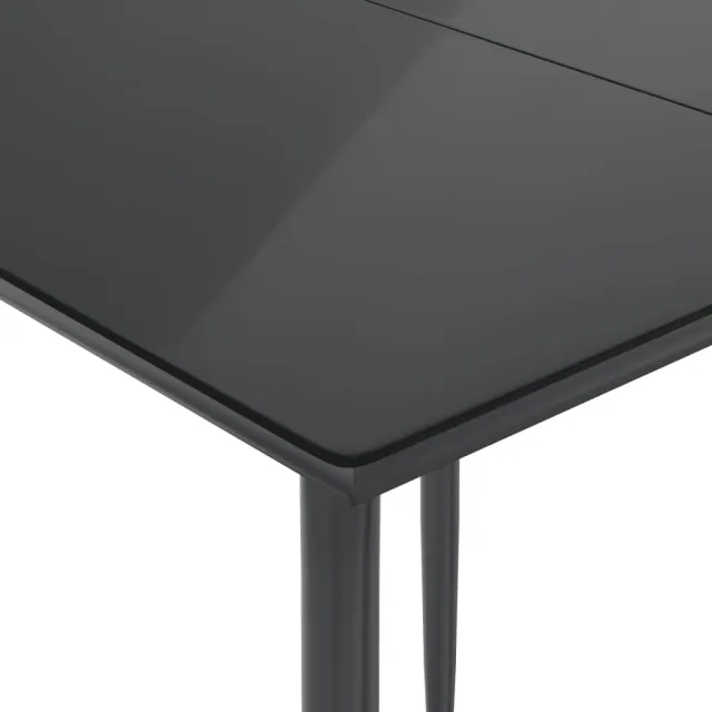 Ensemble à manger de jardin avec coussins 3 pcs Noir