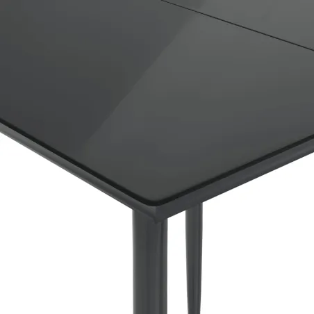 Ensemble à manger de jardin avec coussins 3 pcs Noir