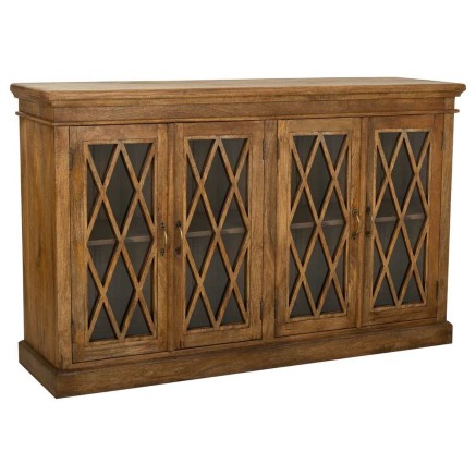 Dientafel Alexandra House Living Bruin Hout Glas 40 x 100 x 170 cm 4 d