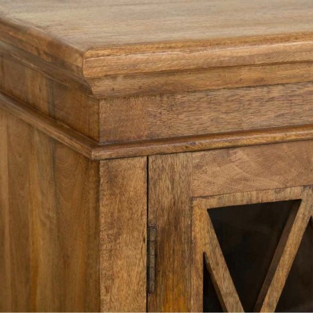 Buffet Alexandra House Living Marron Bois verre 40 x 100 x 170 cm 4 po