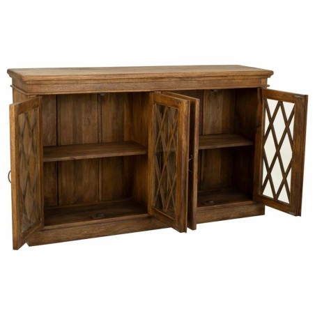 Aparador Alexandra House Living Marrón Madera Vidrio 40 x 100 x 170 c