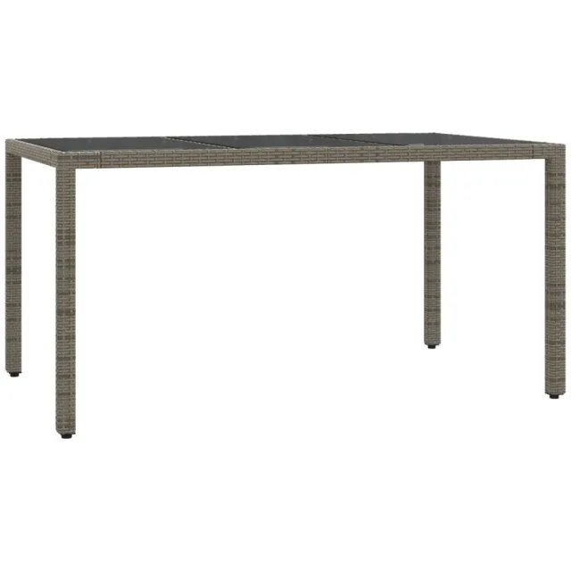 Ensemble à manger de jardin 5 pcs coussins gris résine tressée