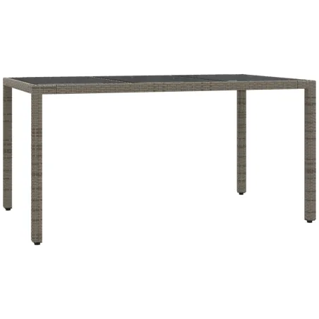 Ensemble à manger de jardin 5 pcs coussins gris résine tressée