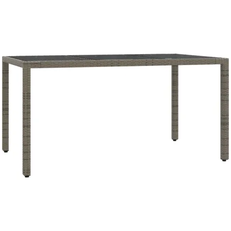 Ensemble à manger de jardin et coussins 7 pcs gris rotin