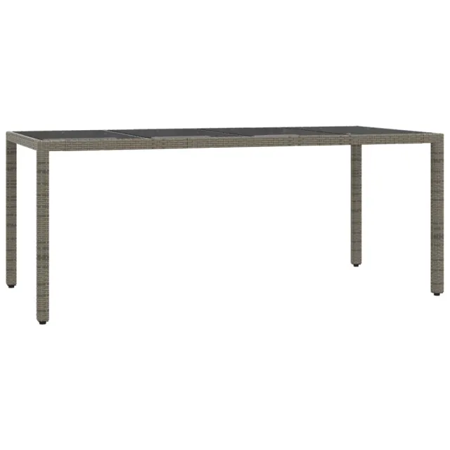 Ensemble à manger de jardin et coussins 7 pcs gris rotin