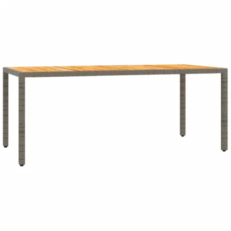 Ensemble à manger de jardin et coussins 7 pcs gris rotin