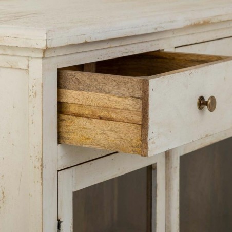 Dientafel Alexandra House Living Wit Hout Glas 40 x 100 x 160 cm