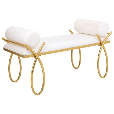 Banquette Alexandra House Living Or Mousse Fer Bois MDF 49 x 53 x 112