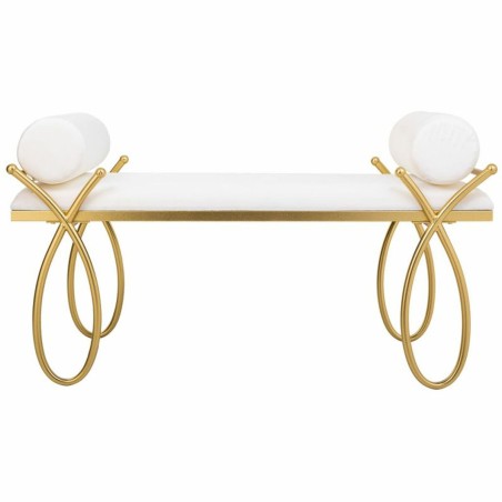 Banqueta Alexandra House Living Oro Espuma Hierro Madera MDF 49 x 53 x